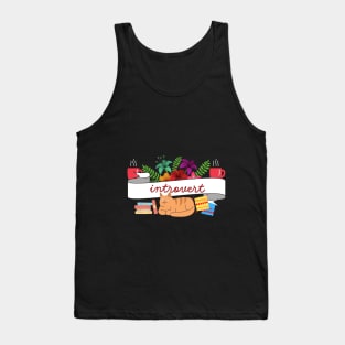 introvert cat. Stay home. Tank Top